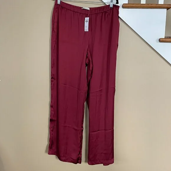 Abercrombie & Fitch Satin Pull-On Pant sz L - Picture 3 of 4